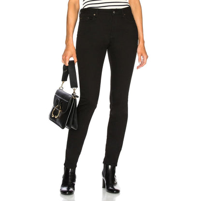 Black Cotton Skinny Jeans