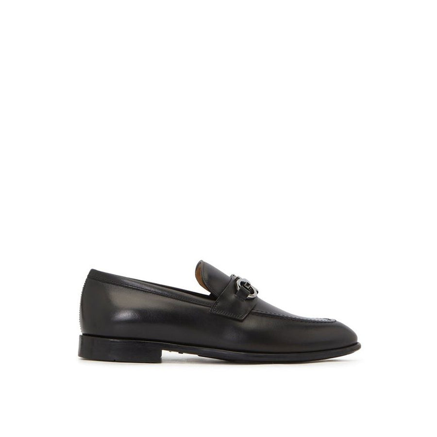Black Calfskin Slip-On Loafers