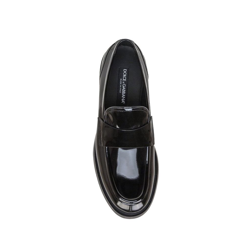 Black Calfskin Slip-On Loafers