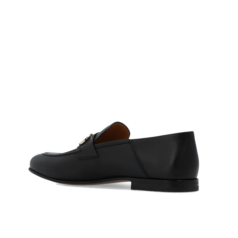 Black Calfskin Slip-On Loafers