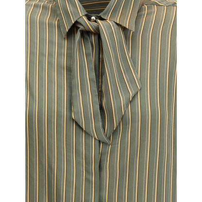 Green Viscose Pattern Shirt