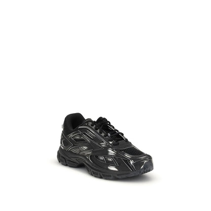 Black Polyethylene Athletic Sneakers