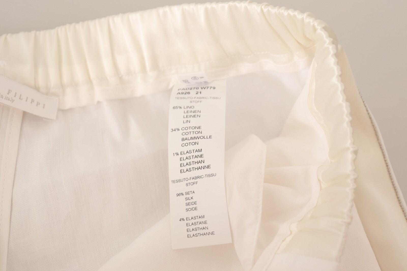 Linen White High Waist Straight Formal Trouser Pants