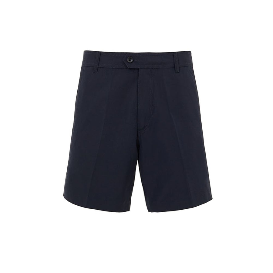 Black Polyester Bermuda Shorts