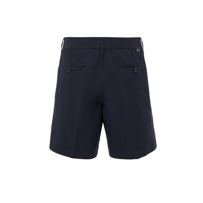 Black Polyester Bermuda Shorts