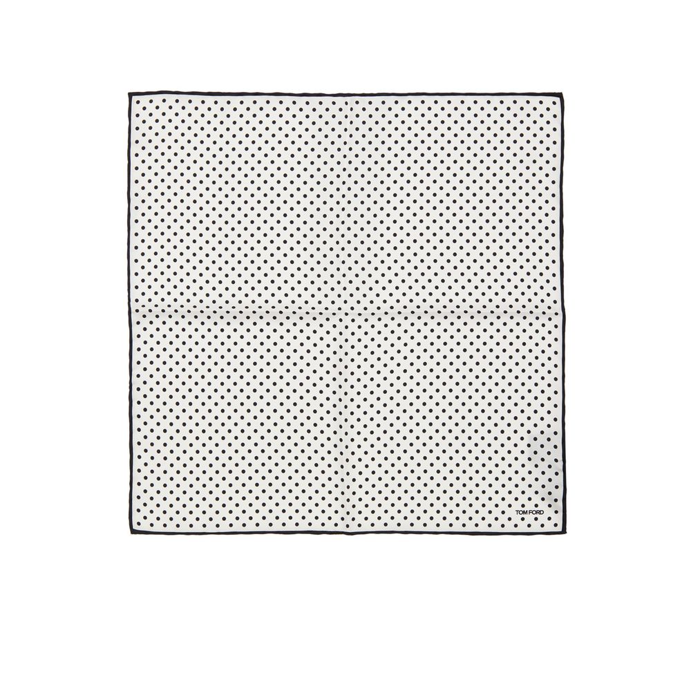Black And White Silk Pocket Square