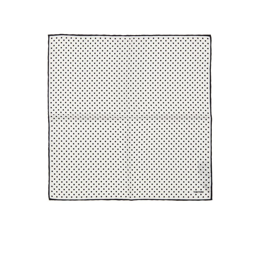 Black And White Silk Pocket Square