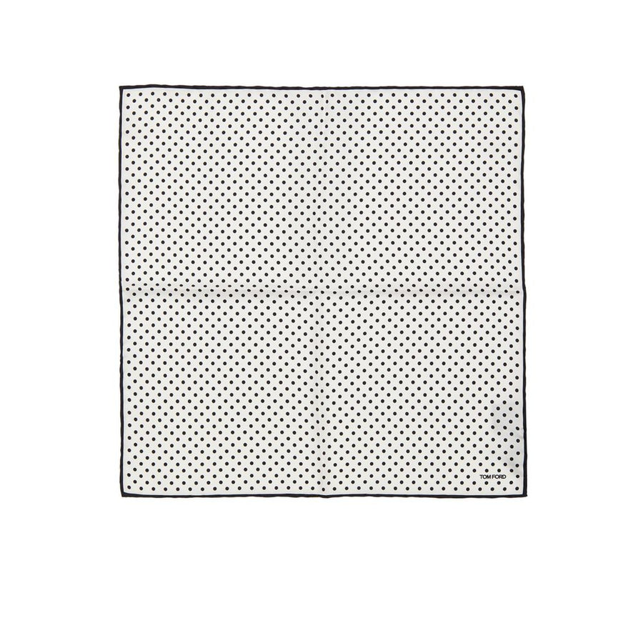 Black And White Silk Pocket Square