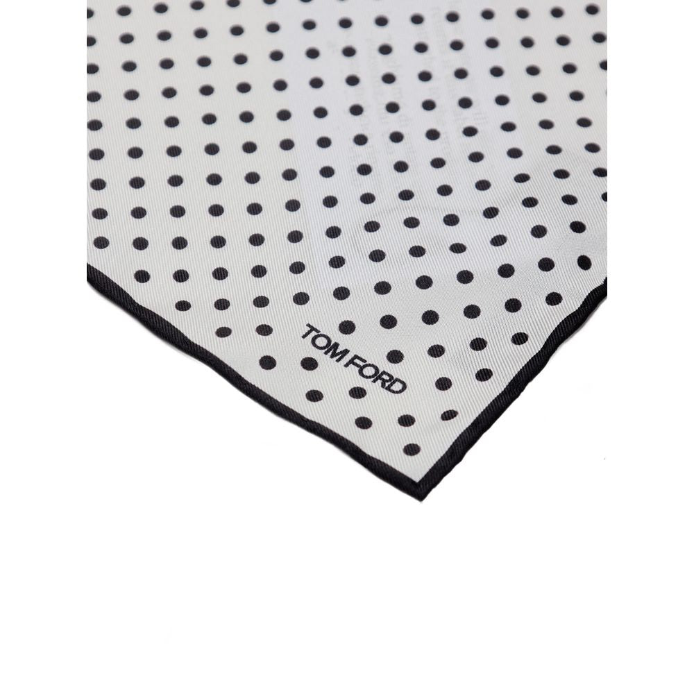 Black And White Silk Pocket Square