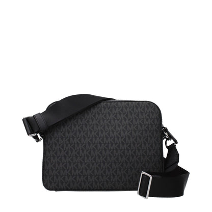 Black Fabric Crossbody Bag
