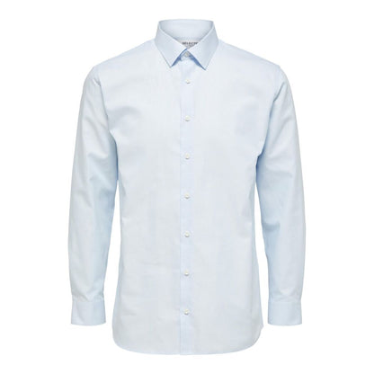 Blue Cotton Dress Shirt