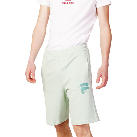 Green Cotton Bermuda Shorts