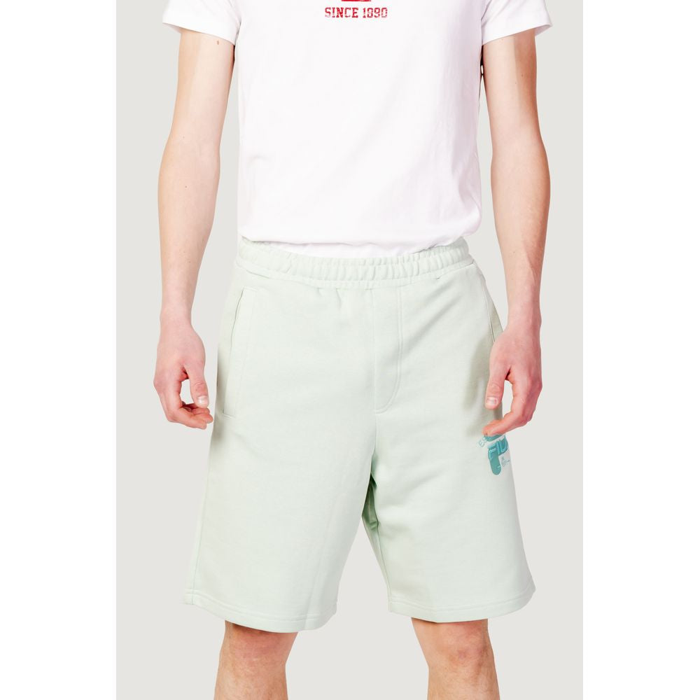 Green Cotton Bermuda Shorts