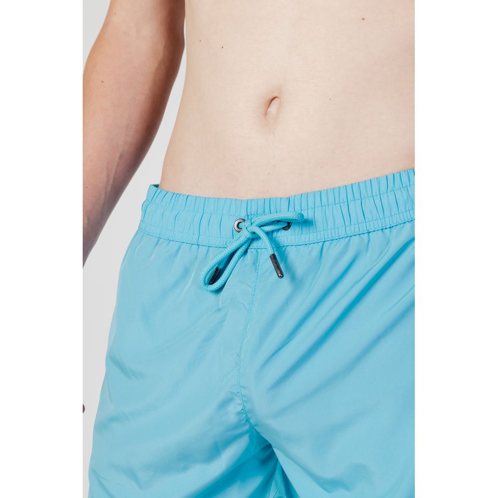 Blue Polyester Swim Shorts
