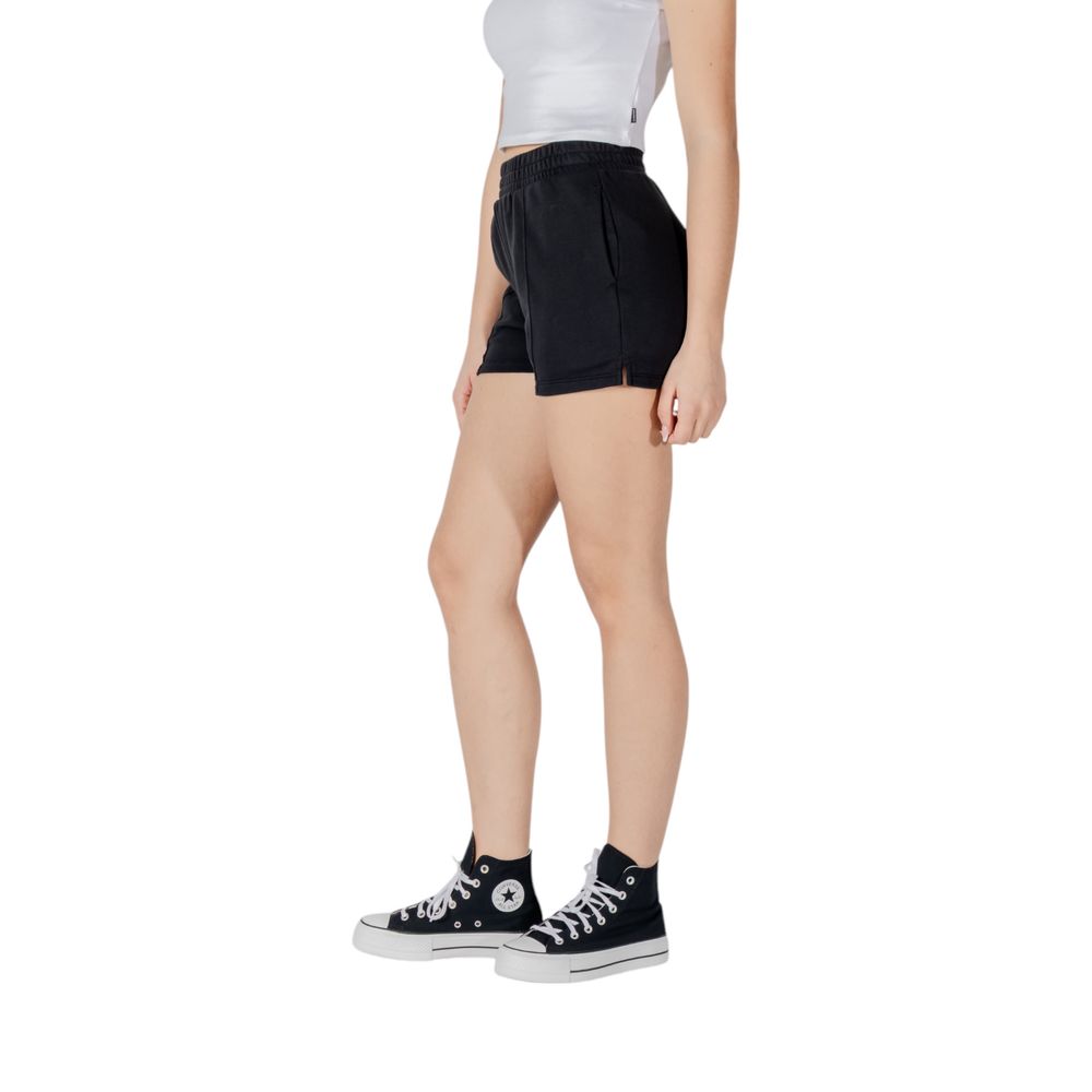 Black Cotton Bermuda Shorts