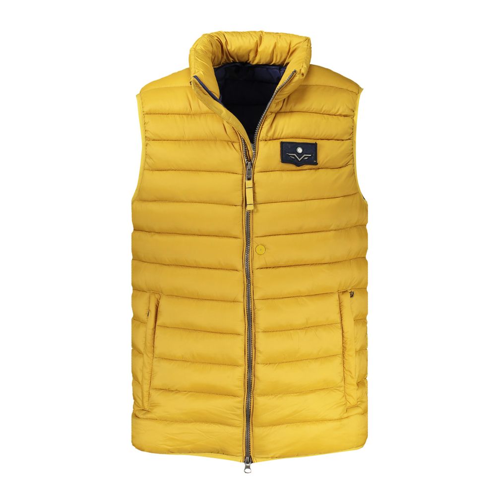 Yellow Polyamide Sleveless Jacket
