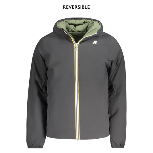 Black Nylon Men's Reversible Jacket