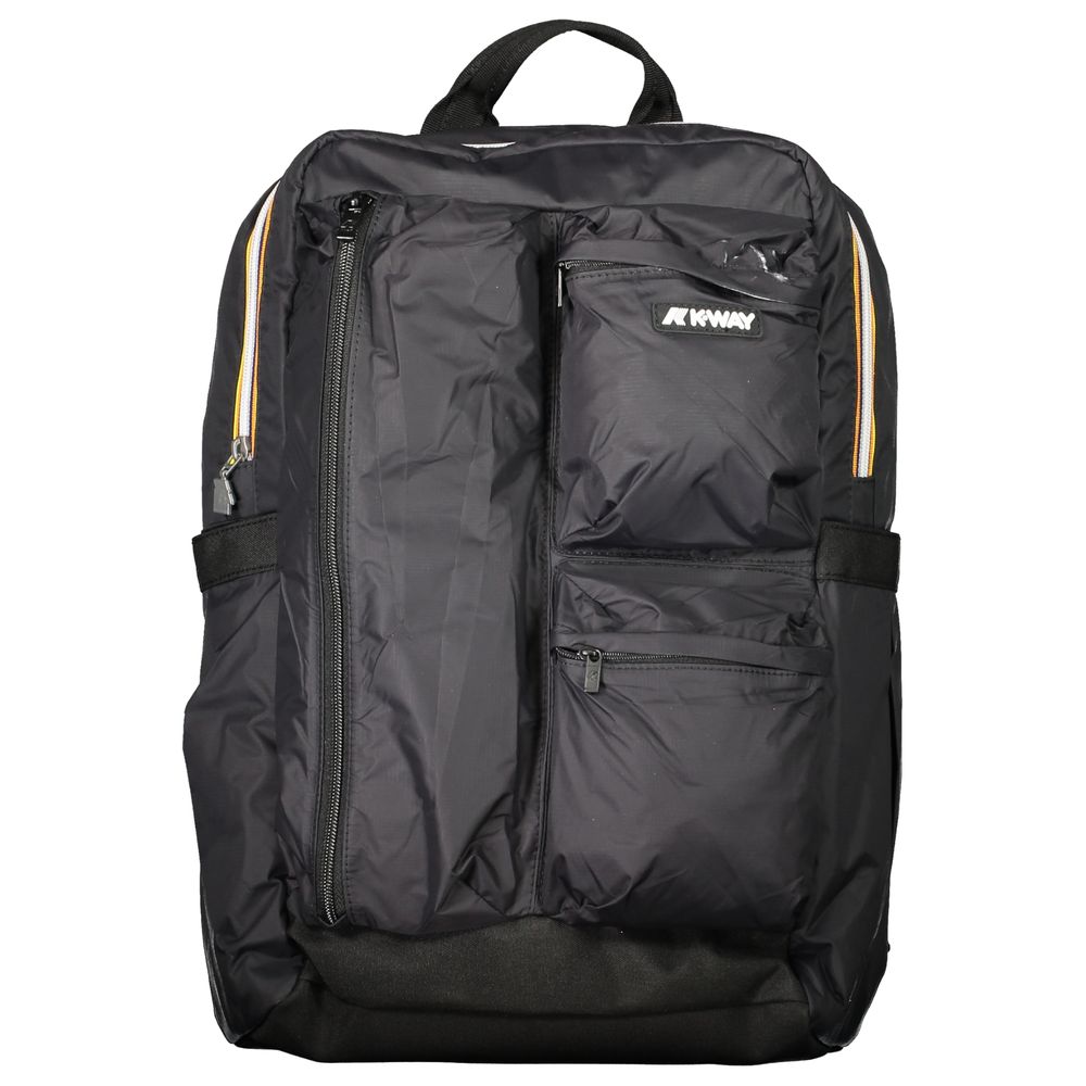Black Nylon Men Backpack