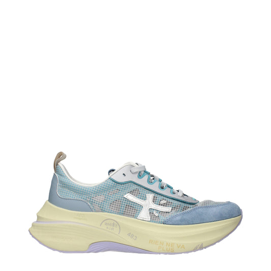 Light Blue Fabric Sneakers