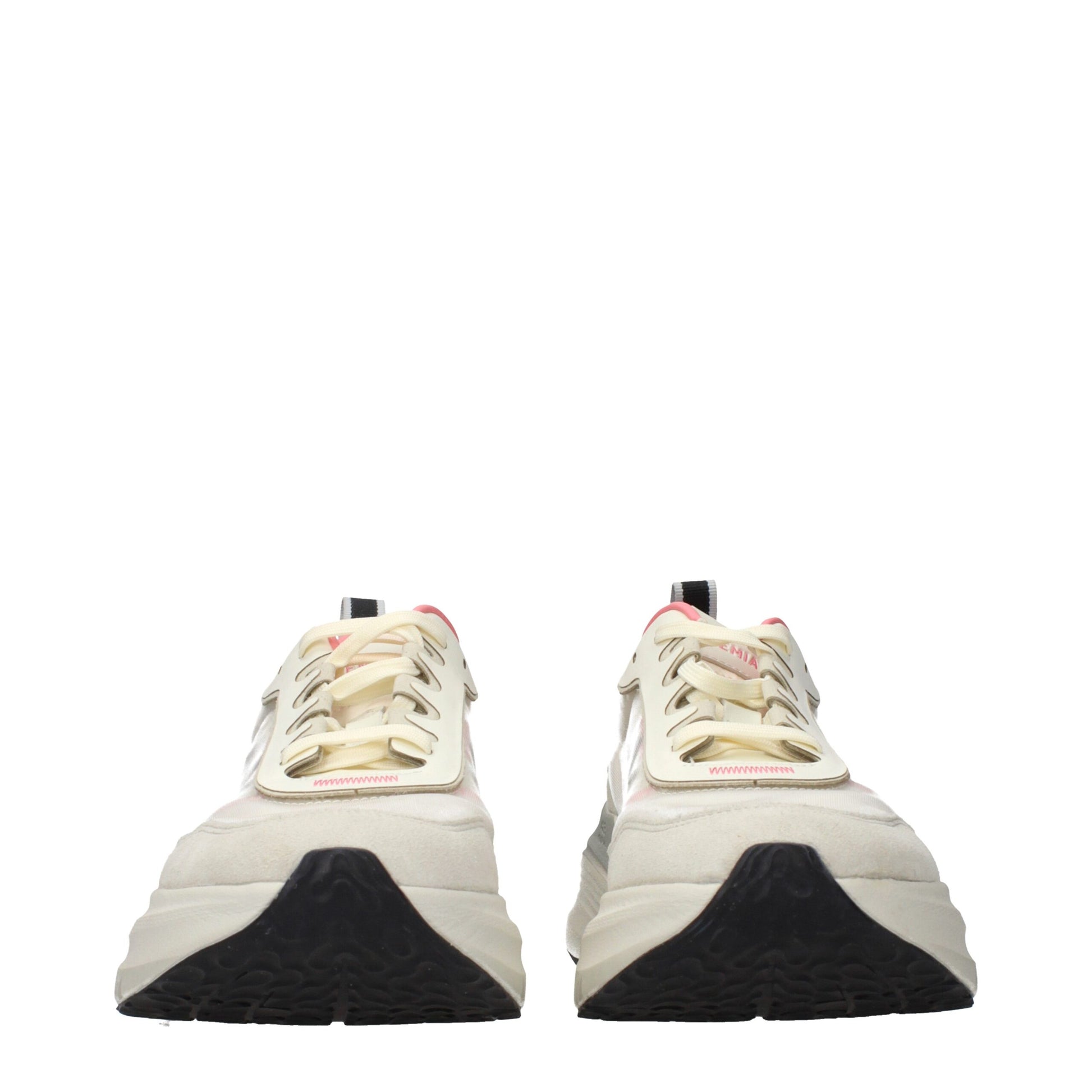 Beige Fabric Chunky Sneakers