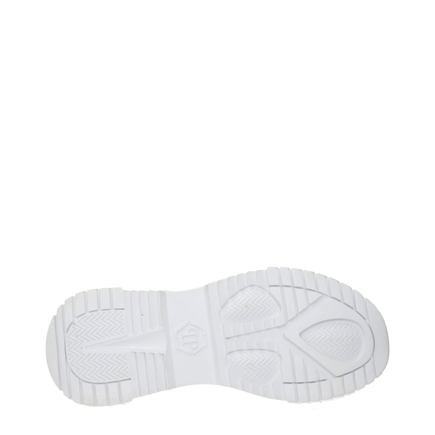 White Fabric Chunky Sneakers