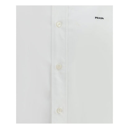 White Fleece Wool Dress Shirt