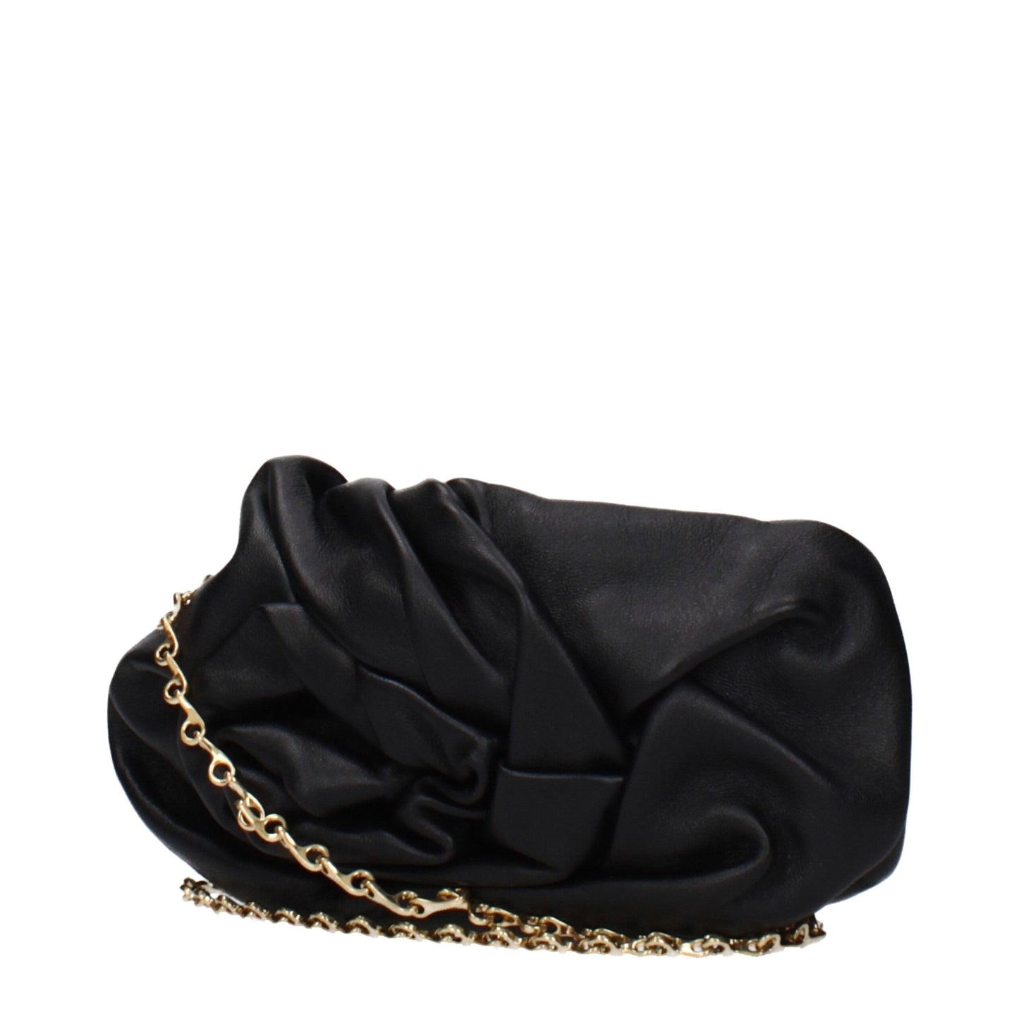 Black Leather Clutch Bag