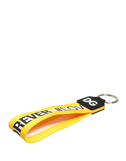 Multicolor Logo Polyester Brass Holder Keychain Keyring