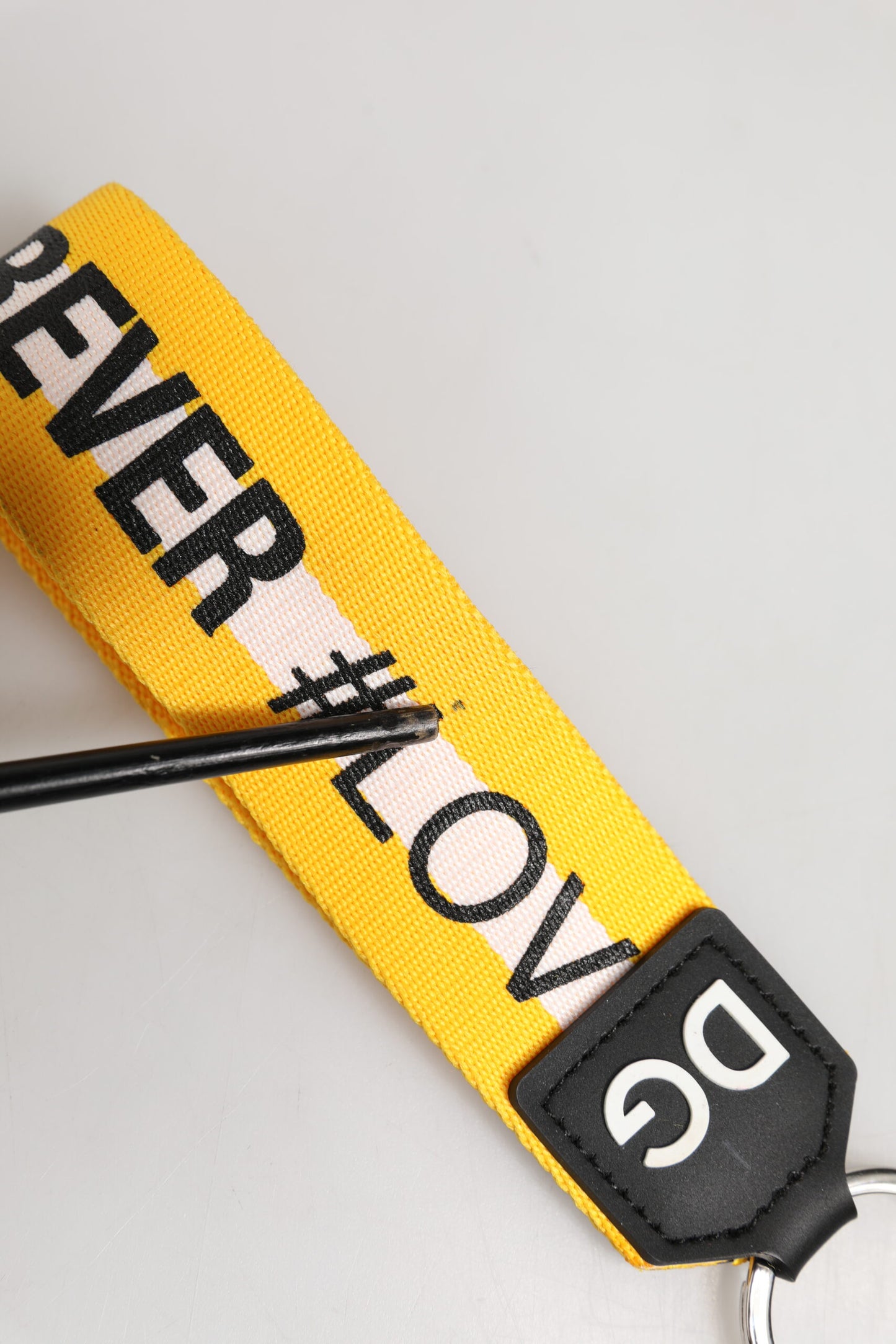 Multicolor Logo Polyester Brass Holder Keychain Keyring