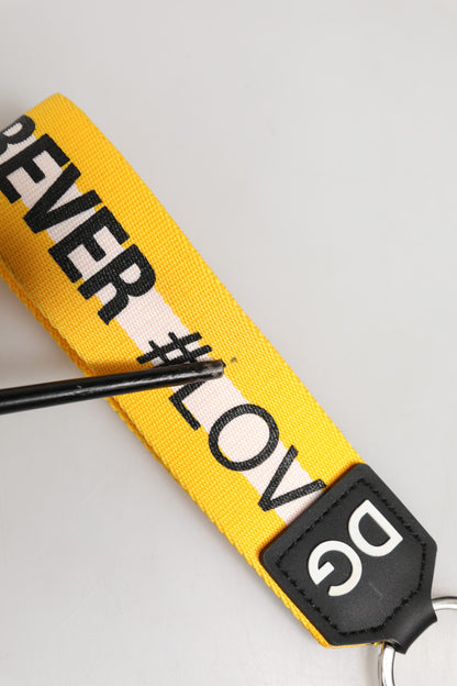 Multicolor Logo Polyester Brass Holder Keychain Keyring