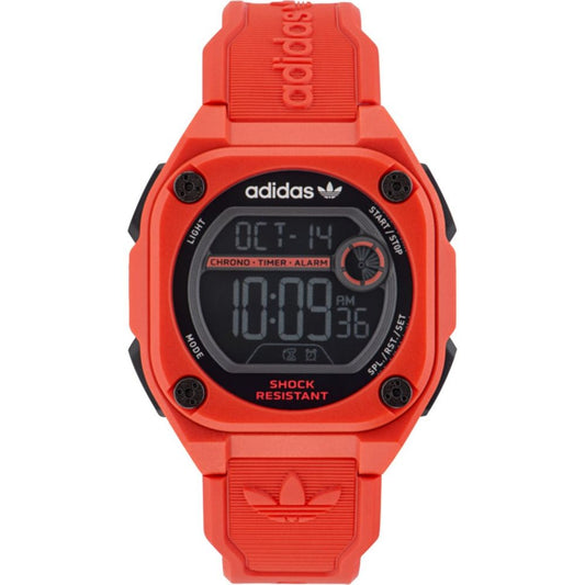 Red Rubber Digital Watch