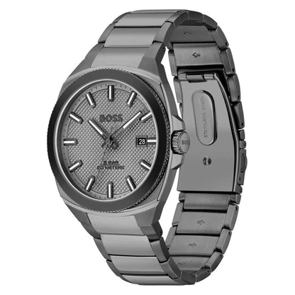 Gray Stainless Steel Dress Watch
