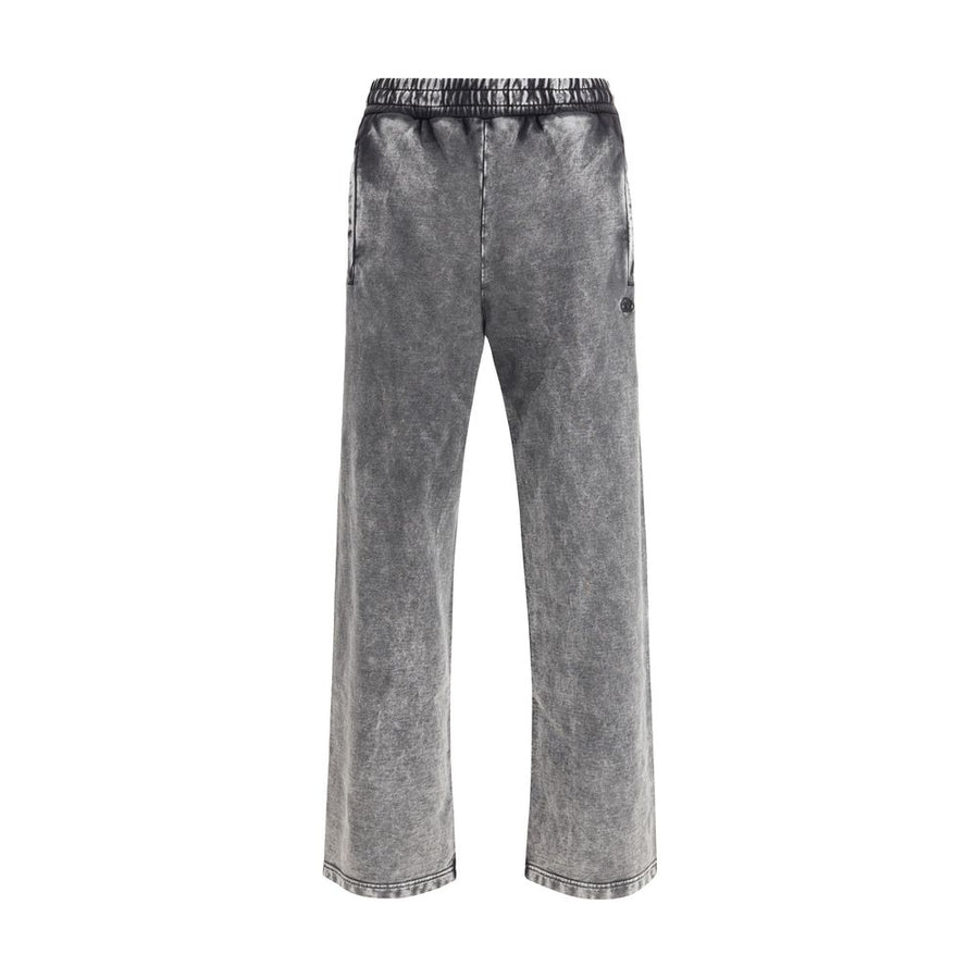 Gray Cotton Casual Pants
