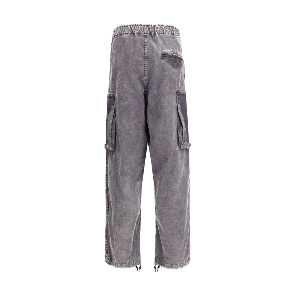 Black Cotton Cargo Pants