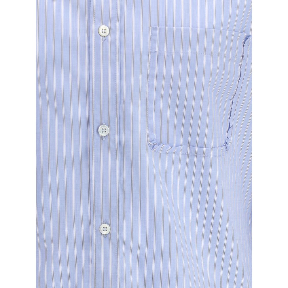 Blue Cotton Pattern Shirt