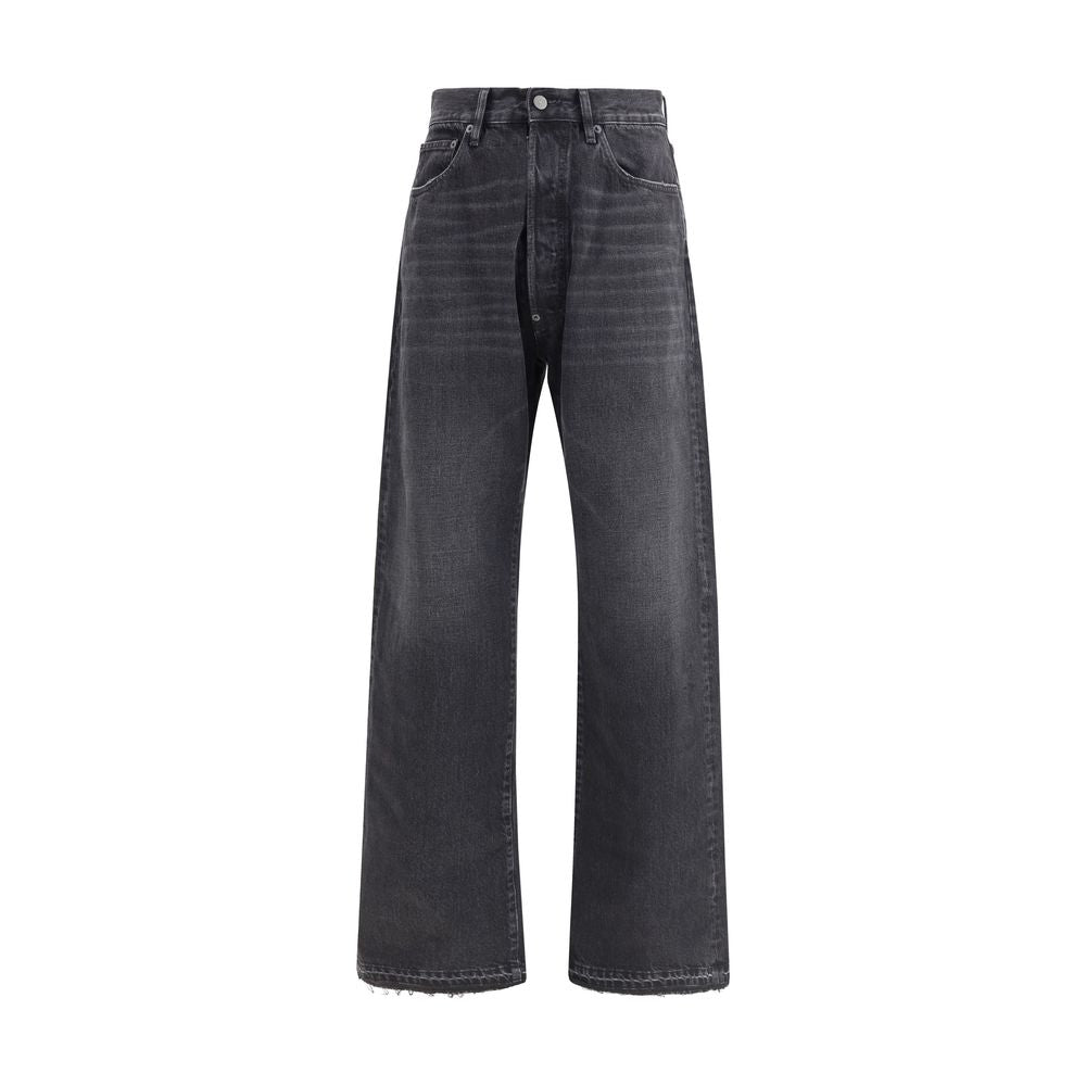 Black Cotton High-Waisted Jean