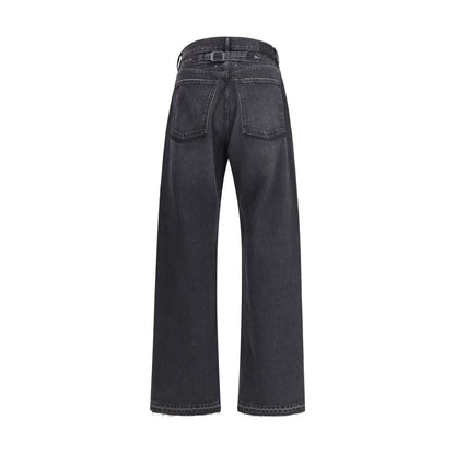 Black Cotton High-Waisted Jean