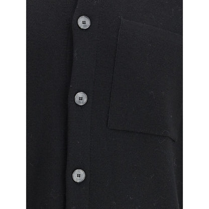 Black Fleece Wool Coat