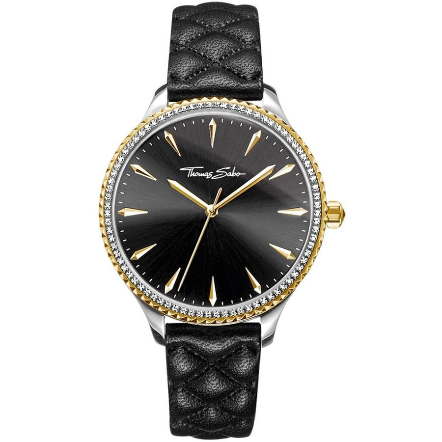 Black Leather Dress Watch