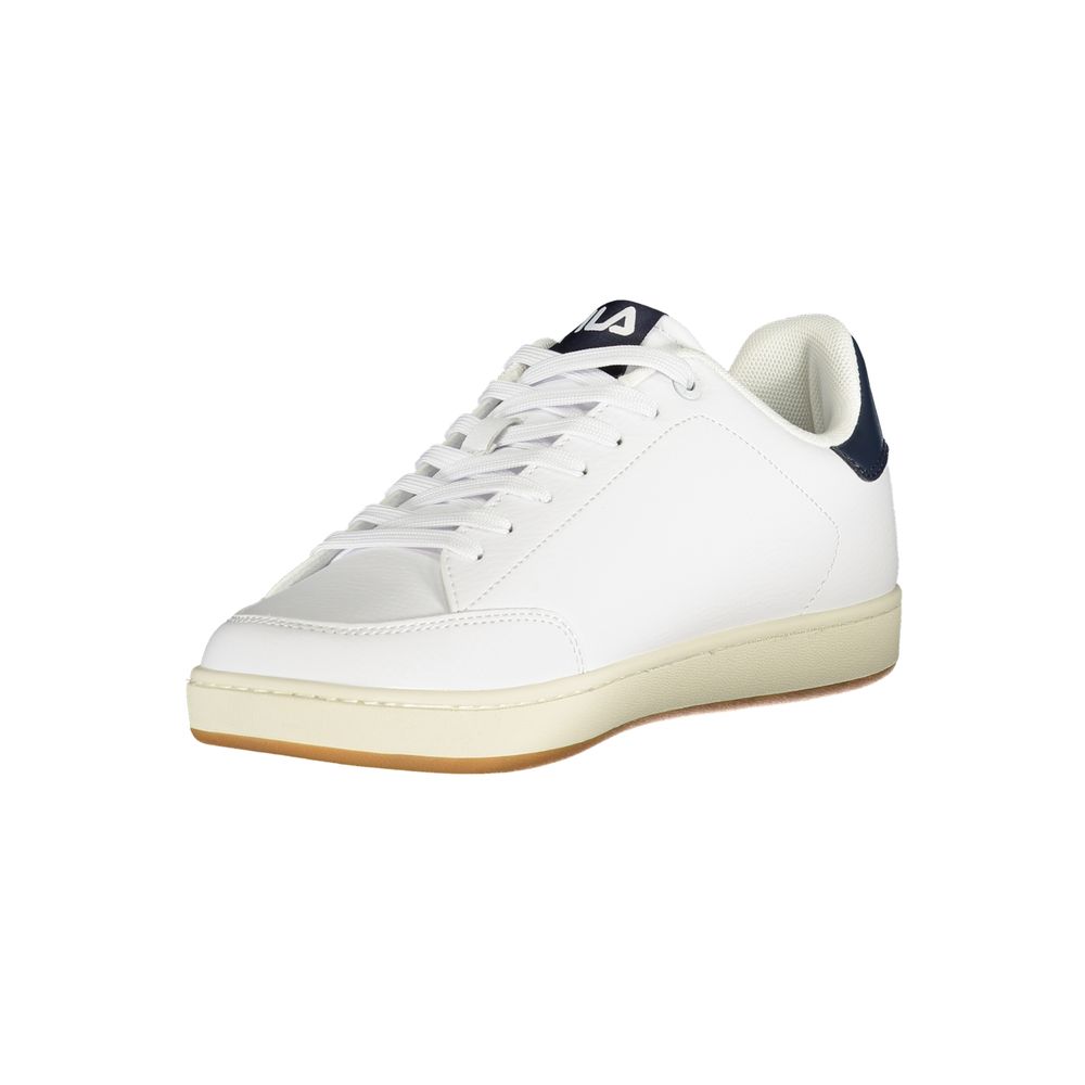White Polyester Men Sneaker