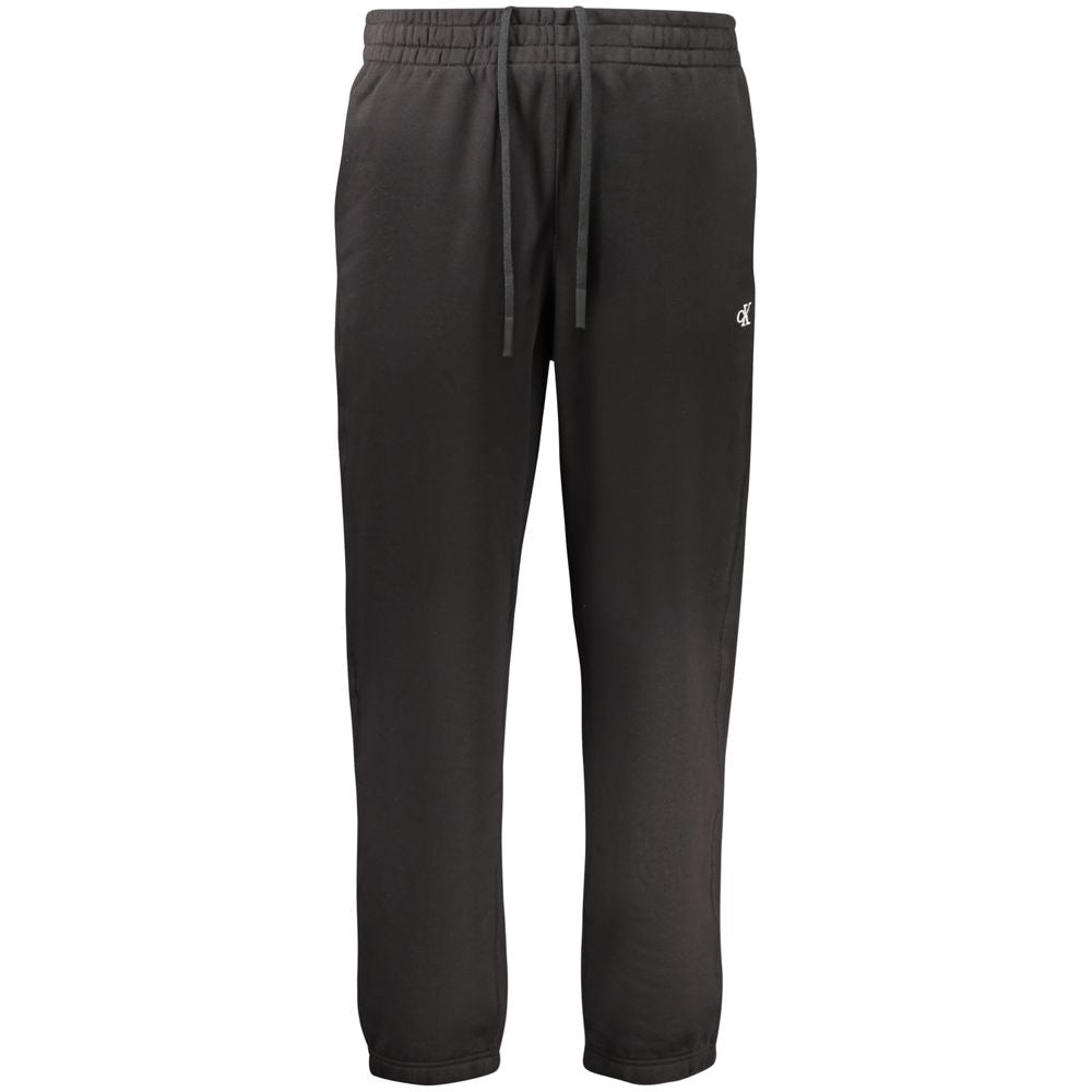 Black Cotton Men's Sports Trouser