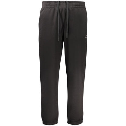 Black Cotton Men's Sports Trouser