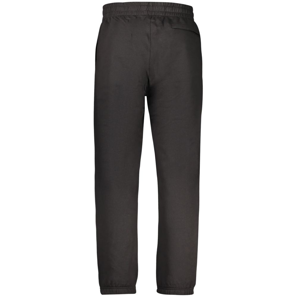 Black Cotton Men's Sports Trouser
