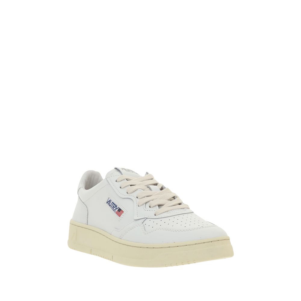 White Calf Leather Bos Taurus Low Top Sneakers