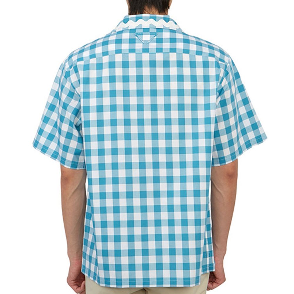 Blue Cotton Shortsleeve Shirt