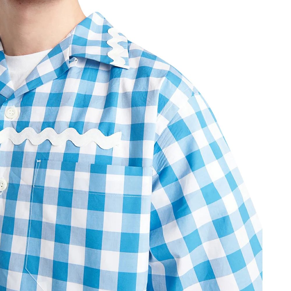 Blue Cotton Shortsleeve Shirt