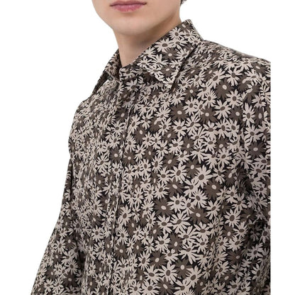 Green Cotton Pattern Shirt