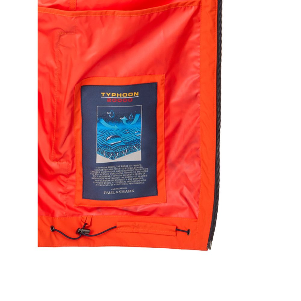 Orange Polyester Shell Jacket
