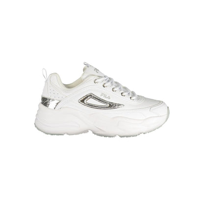 White Polyester Women Sneaker