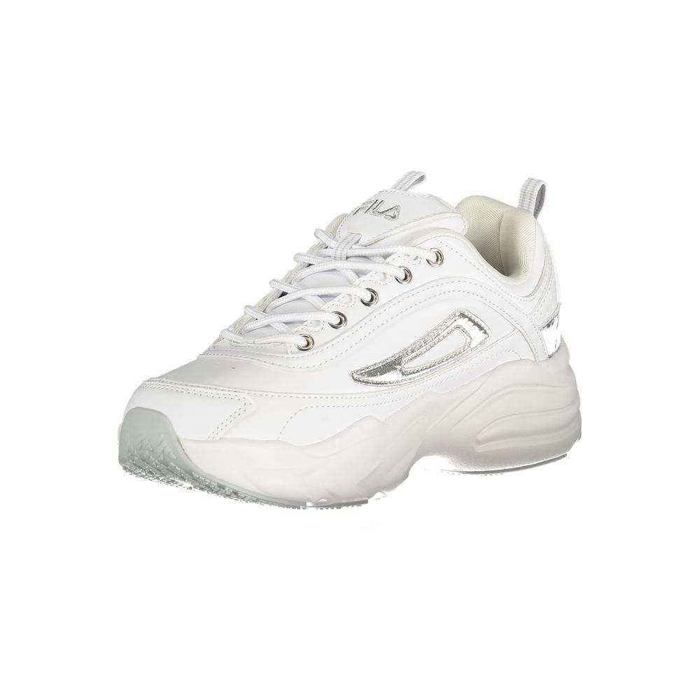 White Polyester Women Sneaker